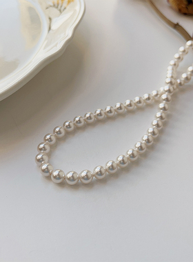 OPs施家正圆强光珍珠项链