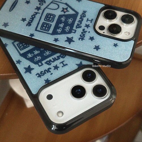 韩国ins小众欧尼同款可爱星星房子黑边手机壳适用iphone17promax苹果18promax/15/14/16pro手机保护套个性 - 图2
