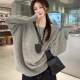 Korean style lazy style off-shoulder pullover sweater for women