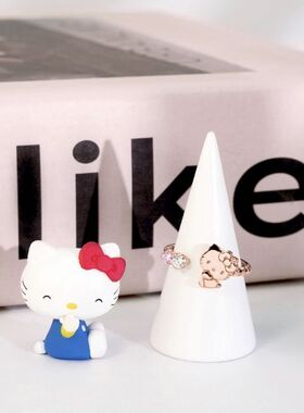 凯蒂猫戒指女时尚可爱小众