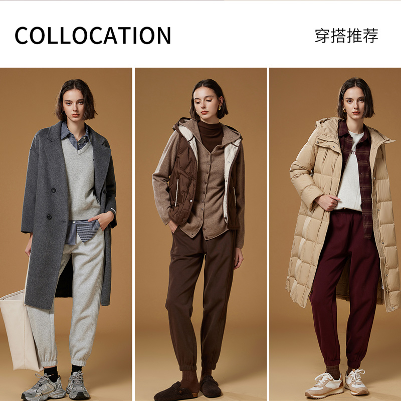 IVYKKI艾维时尚百搭休闲裤女宽松显瘦高腰束脚裤子2025年秋季新款 - 图2