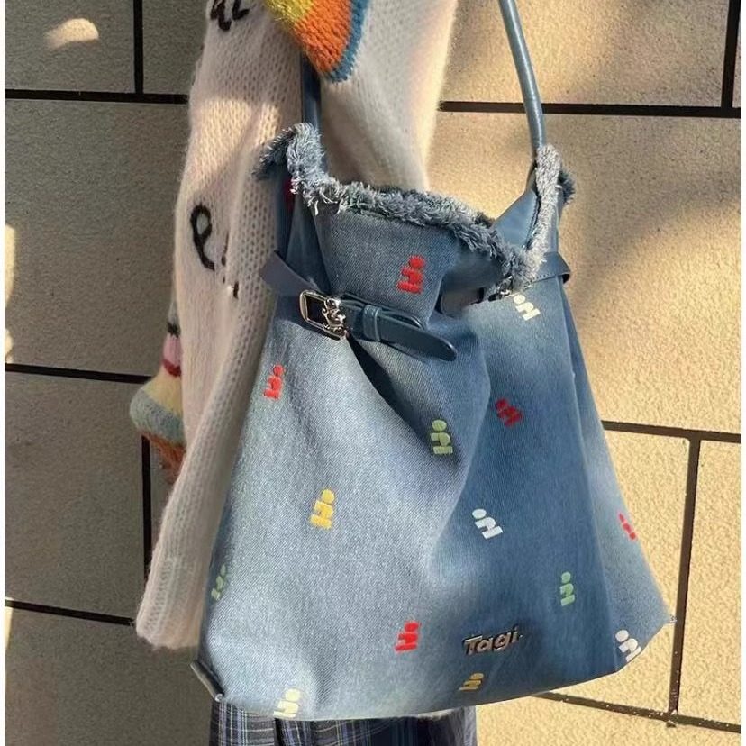 Tagi.包2025新款想象吸管包帆布大容量复古通勤托特手提单肩女包,淘宝优惠券,粉丝福利购,淘宝优惠卷