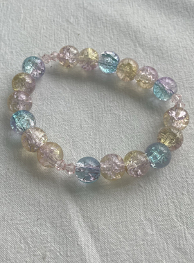 2025新款小清新琉璃手工编织手链简约送闺蜜手饰小众甜美手串女