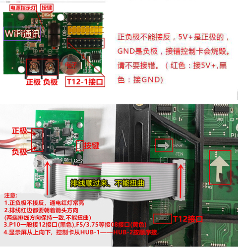 地摊LED显示屏手机WiFi无线控制卡瑞合信RHX-Q4Q10门头全彩卡中航