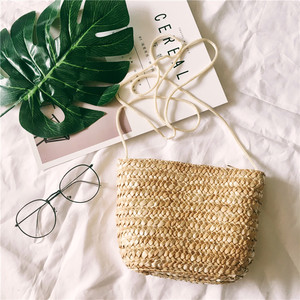 新款学生草编沙滩包
