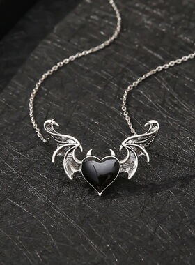 跨境外贸恶魔翅膀项链哥特式复古