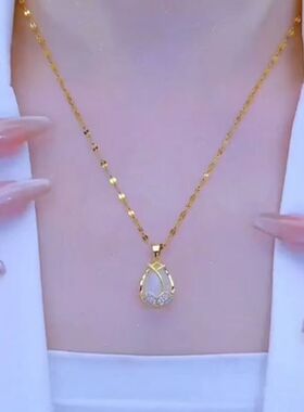 郁金香项链 网红款项链女高级感女锁骨链防过敏批发