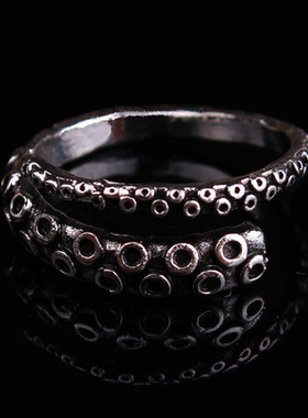 跨境热卖章鱼活口指环欧美朋克风