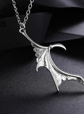 跨境欧美哥特式恶魔翅膀项链复古