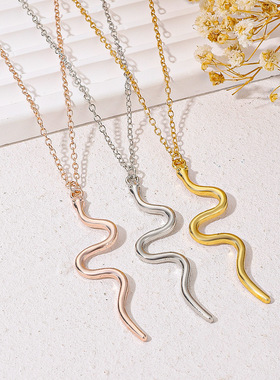 跨境新款灵蛇项链女个性气质简约