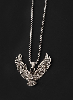 厂家直销时尚雄鹰吊坠朋克项链复