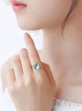 韩版人鱼泡沫戒指女开口潮人时尚