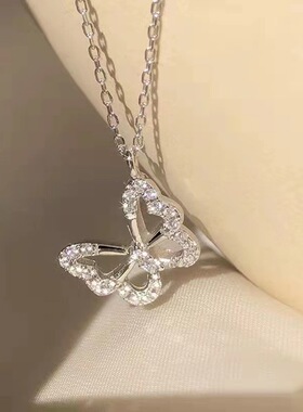 超仙闪亮蝴蝶项链轻奢小众高级in
