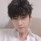 Korean style handsome style fluffy daily black short curly hair