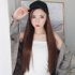 Wig piece female long hair new hair set net red hat wig all-in-one female summer fashion natural realistic full headgear