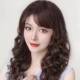 Wig for women with long hair, big wavy long curly hair, full artificial hair, natural and realistic wig for women, full headgear, mother's wig