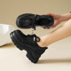 Ritai increased 7CM thick-soled loafers spring and autumn new women's single shoes fashion versatile trendy platform shoes commuting shoes
