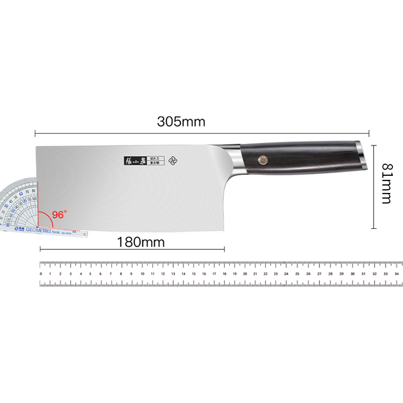 张小泉菜刀家用超快锋利厨房厨师专用高端9铬不锈钢免磨切片刀具-图3