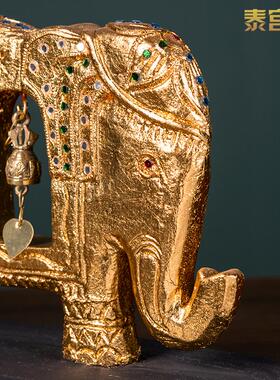 泰式铜铃木象东南亚装饰摆件