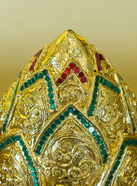 东南亚风格工艺品金莲花摆件