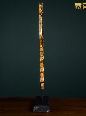 泰式金箔孔雀摆件桌面装饰