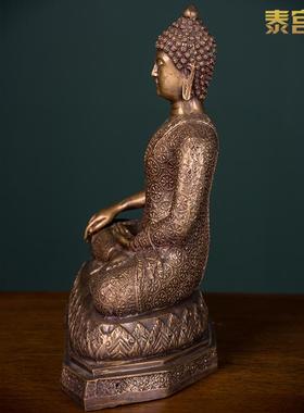 泰国佛像代请！东南亚风格纯铜佛像摆件家居佛堂供奉释迦摩尼佛像