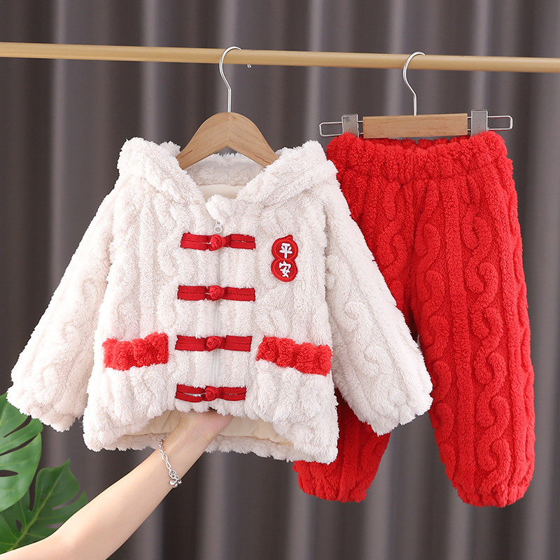 冬季儿童双层夹棉睡衣男女童秋冬加绒加厚套装宝宝保暖家居服冬款,淘宝优惠券,粉丝福利购,淘宝优惠卷