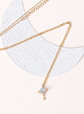 时尚创意设计感星球土星环项链行星吊坠锁骨链项饰跨境风饰品女