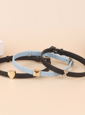 黑色皮绳手链项链2025新款爆款锁骨链个性气质choker脖颈链项圈女