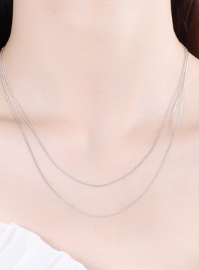 S925纯银车侧身链粗细马鞭链欧美外贸速卖通热销银项链亚马逊银链