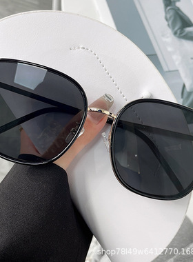 严选31331新款白色大框太阳镜女ins风小红书爆款gm同款墨镜女