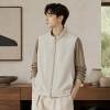 Plock New Men's Casual Vest Spring and Autumn Stand Collar Zipper Version Waistcoat Young and Middle-aged Business Old Money Fengma