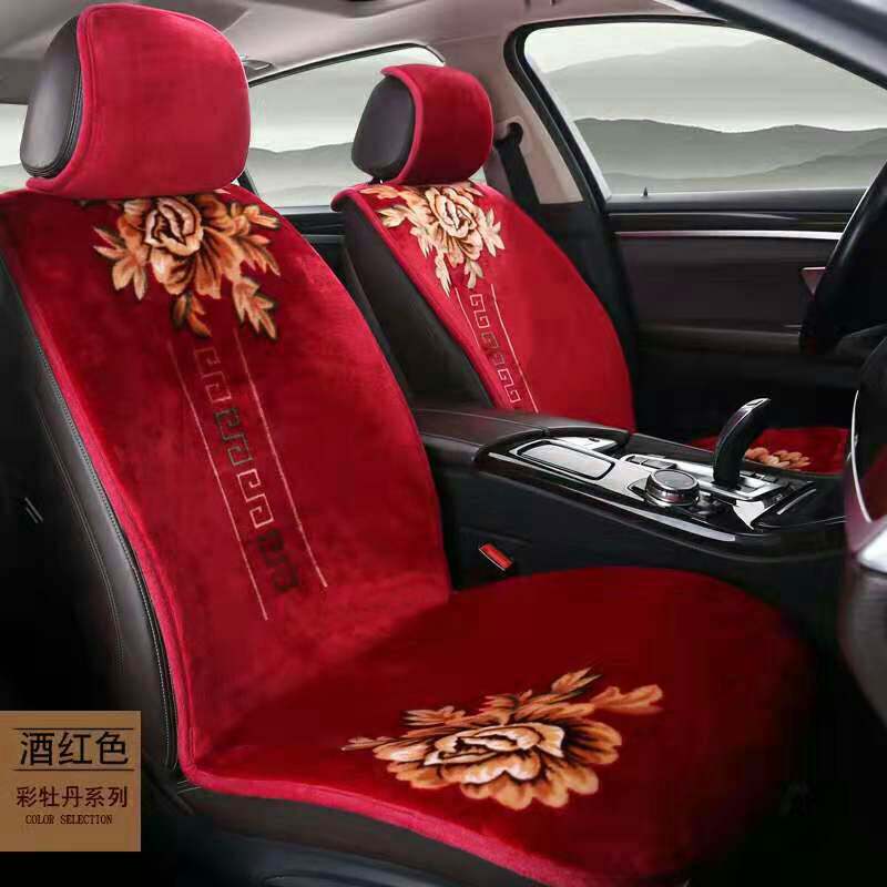 秋冬季新款仿羊毛汽车坐垫座套地毯式短羊绒座垫五座通用厂家直销