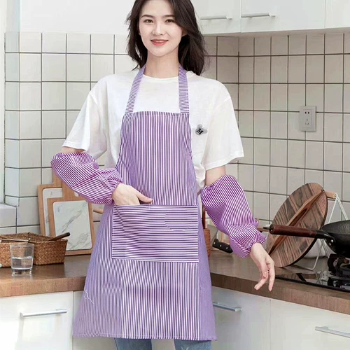 Фартук, комплект, водонепроницаемые нарукавники, комбинезон, 2 предмета