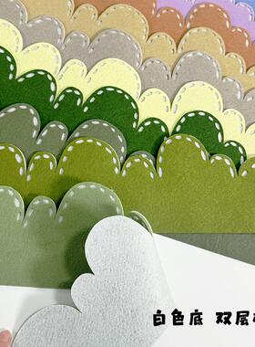 幼儿园黑板报不织布环创波浪边条