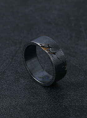 金石戒指弁言纯银原创设计