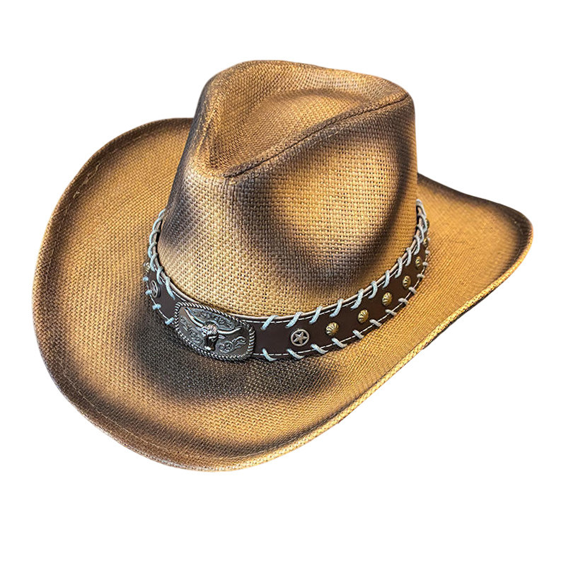 跨境新款复古牛仔帽子男夏罗马防晒遮阳帽骑马露营西部爵士草帽女,淘宝优惠券,粉丝福利购,淘宝优惠卷