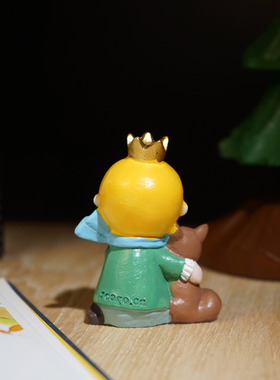 “请你驯服我吧！”小王子狐狸树脂小摆件可爱治愈工位书桌面饰品