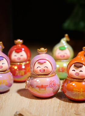 “福喜小葫芦”树脂小摆件工位桌面可爱萌新年喜庆吉祥祝福装饰品