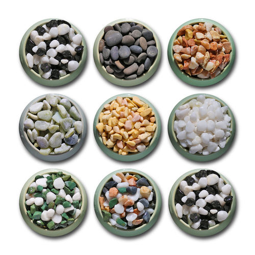 1斤天然白石七彩石花盆装饰小石头铺面石鱼缸底沙石砂石饰品石子 - 图3