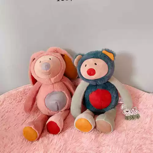 Плюшевый кролик, игрушка для сна, подушка, кукла девочка, с медвежатами, слон, подарок на день рождения