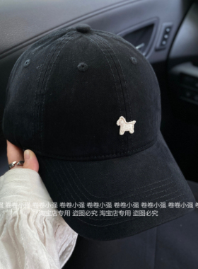 春夏韩版可爱卡通小马刺绣纯色简约百搭软顶棒球帽女显脸小鸭舌帽