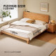 Quanyou Home Log Style Solid Wood Bed 1.8m Double Bed