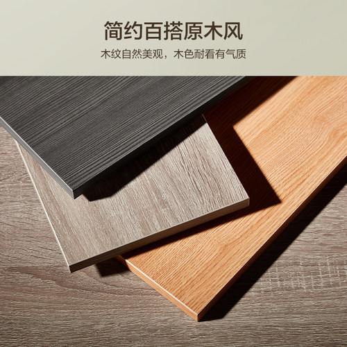 全友家居原木风伸缩茶几电视机柜子客厅家用小户型收纳储物边柜 - 图2