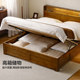 Quanyou Home Solid Wood Bed Solid Wood Light Luxury