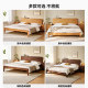 Quanyou Home Log Style Solid Wood Bed 1.8m Double Bed
