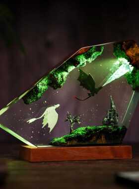 树脂灯Resin Lamp Anime夜煞白煞无牙仔光之怒环氧树脂灯礼物