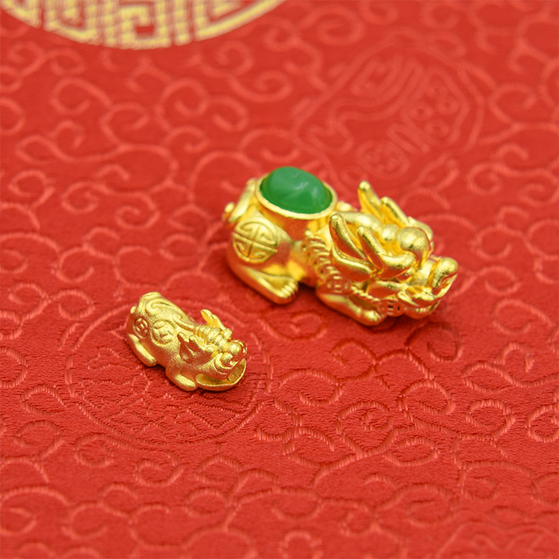项坠横穿饰品 24k 配件沙金 diy 貔貅吊坠单坠仿黄金男女款手链招财 项坠横穿饰品 24k 配件沙金 diy 貔貅吊坠单坠仿黄金男女款手链招财