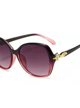 新款大框镶件狐狸头街拍女士墨镜