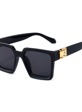 方形大框墨镜个性宽网红款街拍